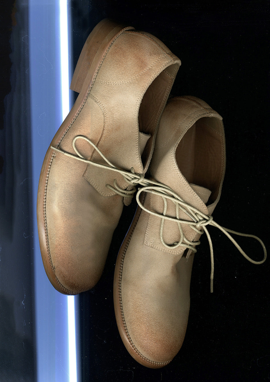 Holly Suede Comfort Derby Shoes Sand