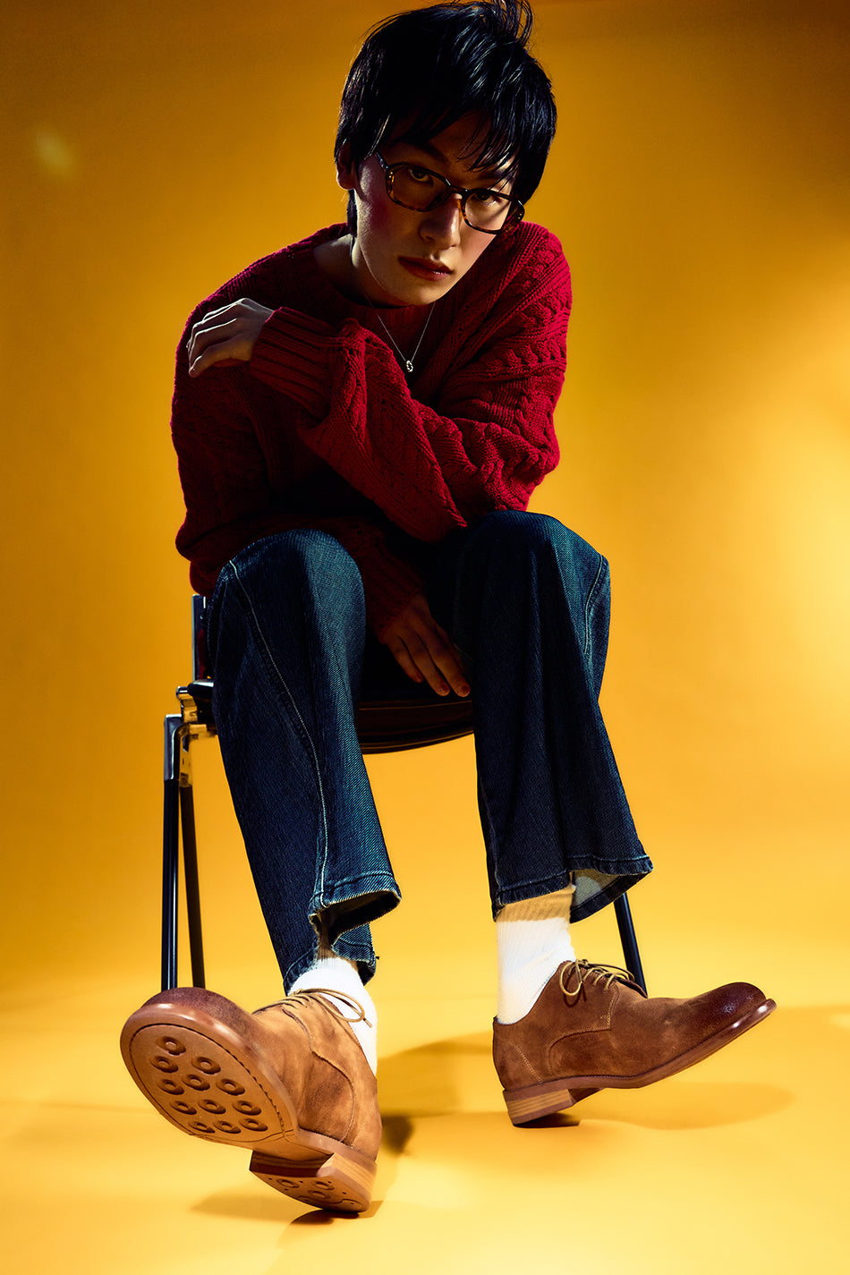 Holly Suede Comfort Derby Shoes Sand