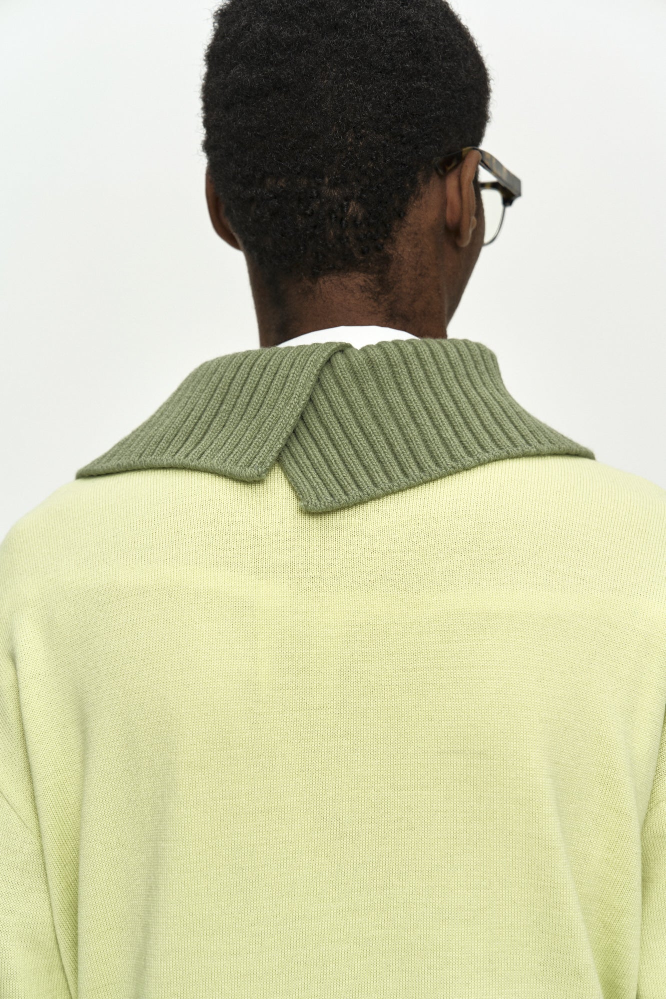 LAYERED COLLAR CARDIGAN atb1428m (LEMON)