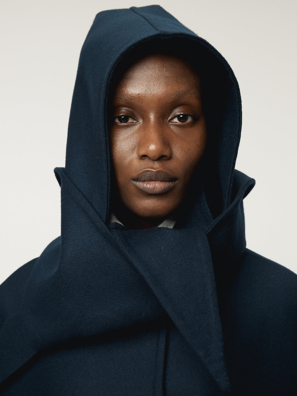 OVERSIZED HANDMADE HOODY COAT (NAVY)