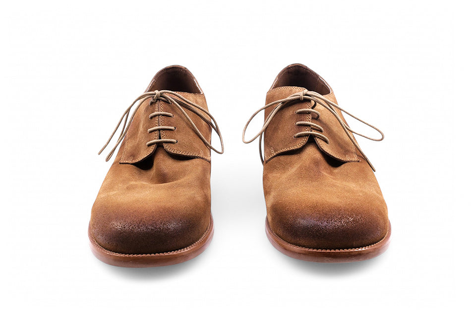Holly Suede Comfort Derby Shoes Beige