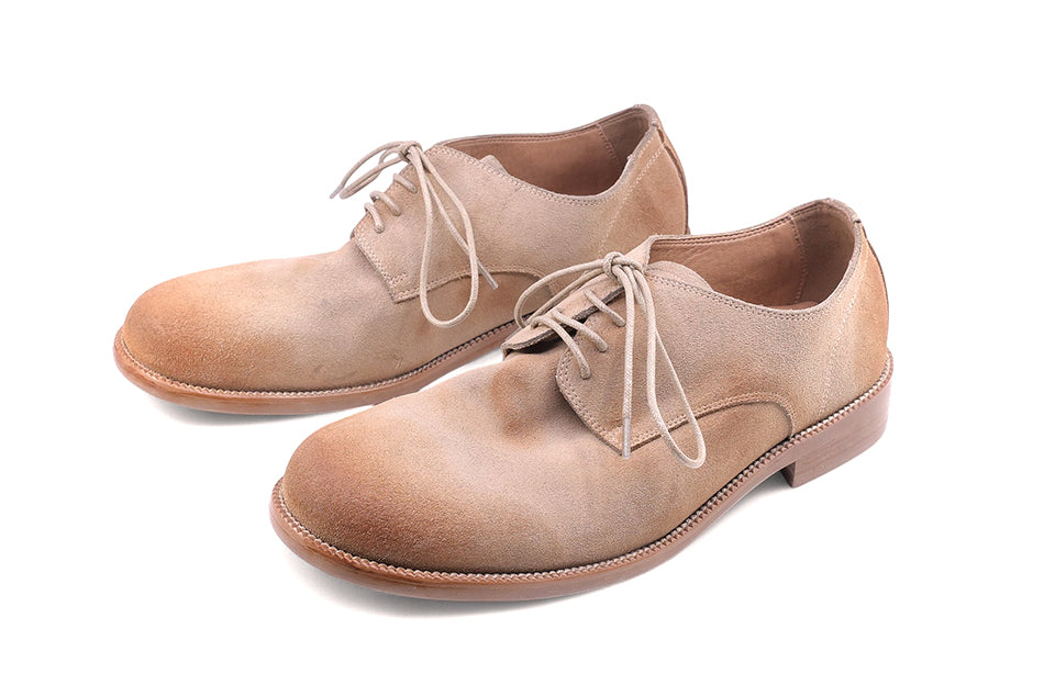 Holly Suede Comfort Derby Shoes Sand