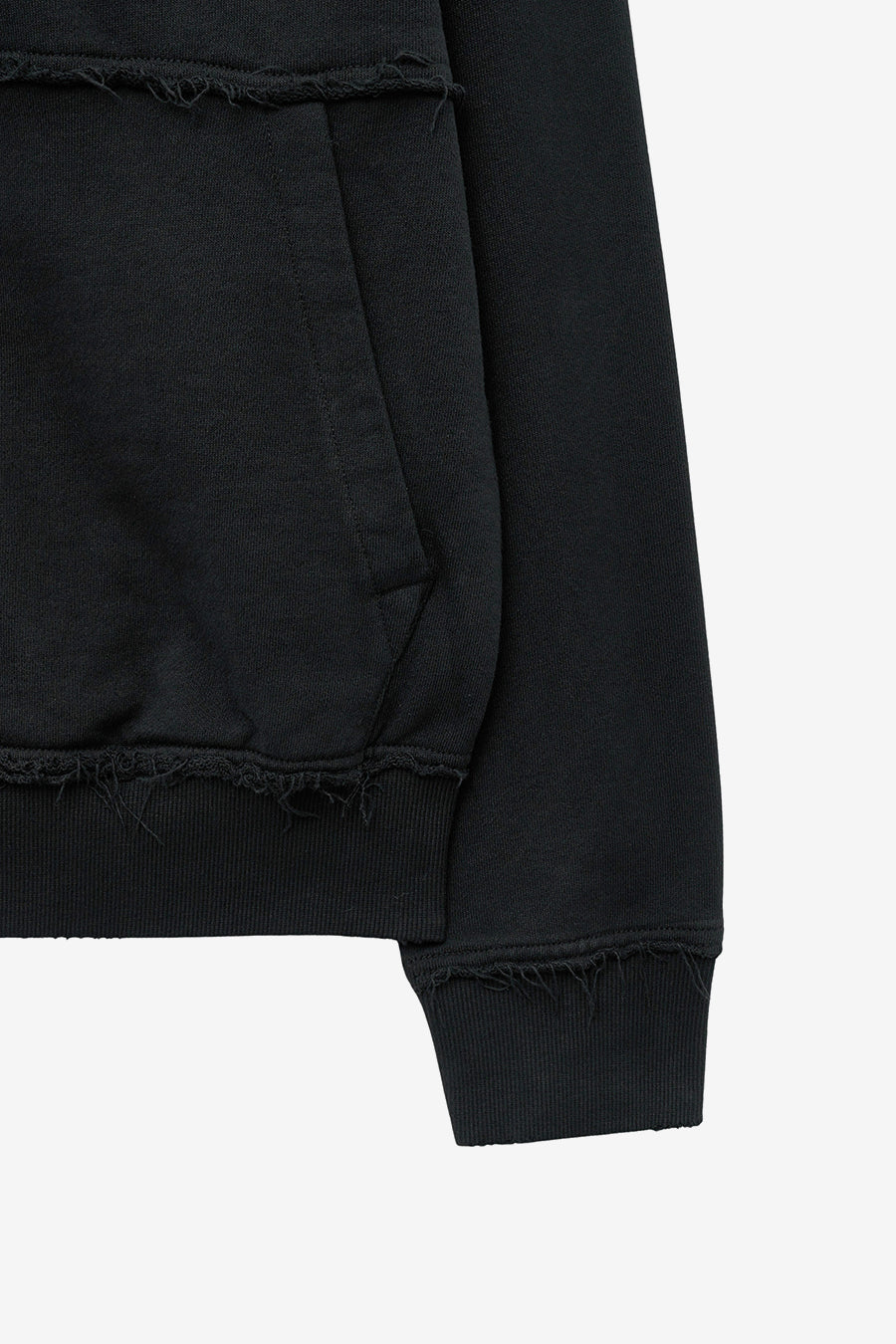 Washed Cutoff Track Jacket BLACK
