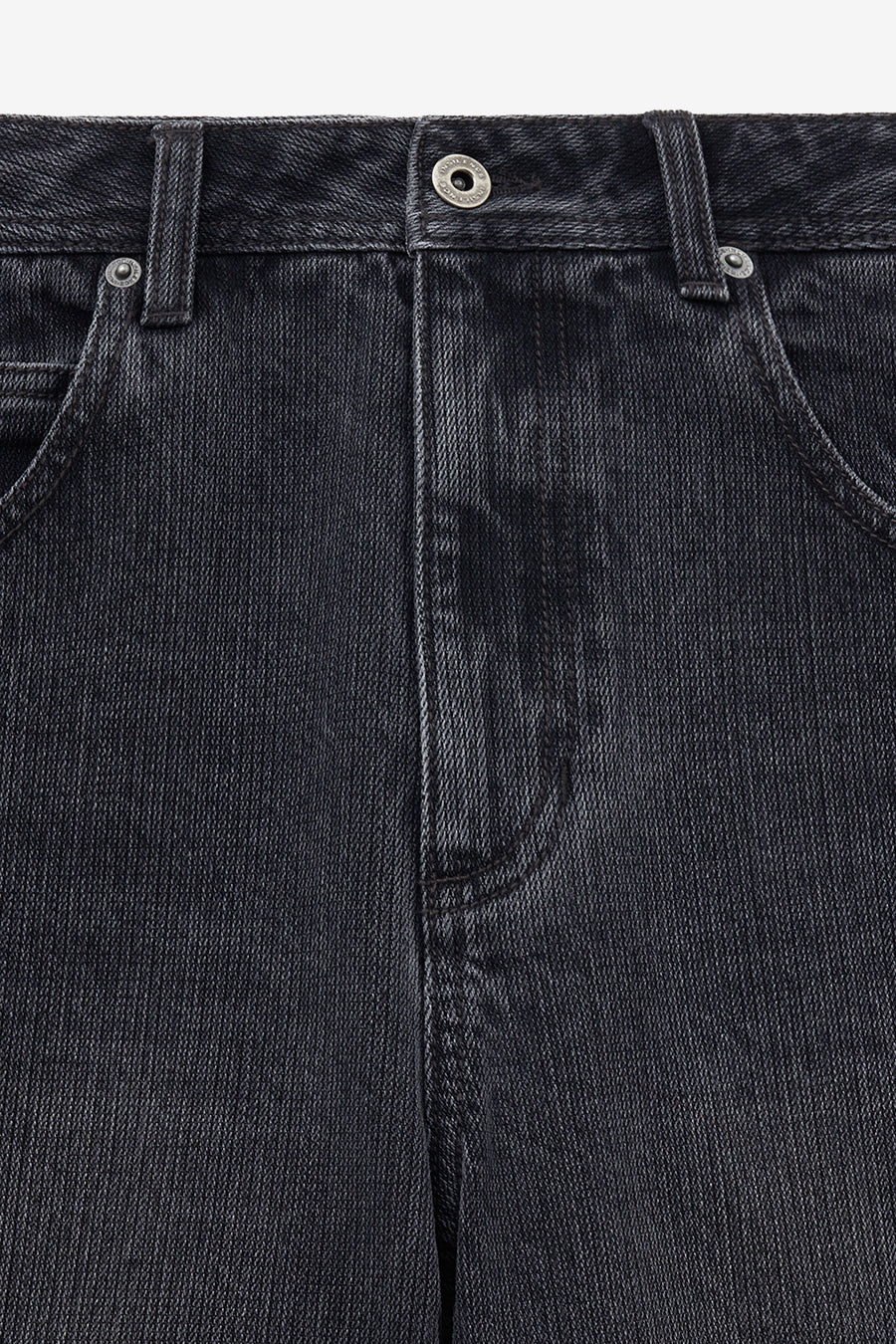 Broken Twill Straight Jeans BLACK