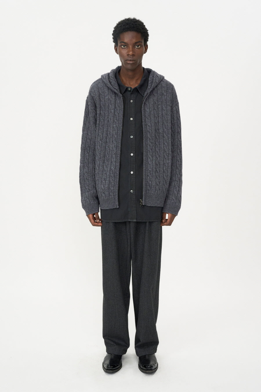 Wool Tapered Pants GREY