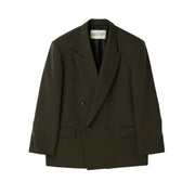 STYRENE DOUBLE BREASTED SUIT JACKET (CHARCOAL GREY)