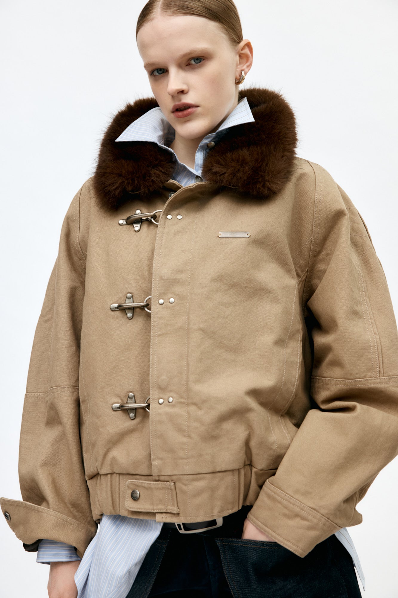 UNISEX ORTEGA WASHED COTTON JACKET awa712u (BEIGE)