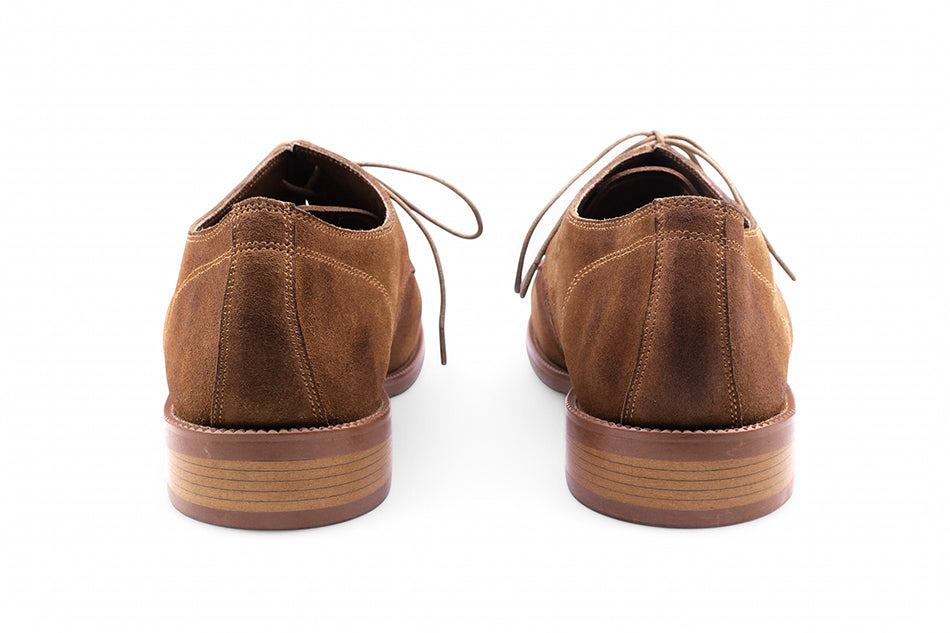 Holly Suede Comfort Derby Shoes Beige