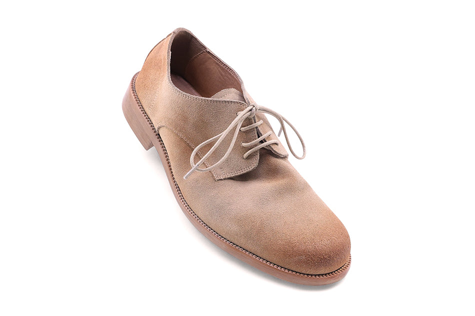 Holly Suede Comfort Derby Shoes Sand