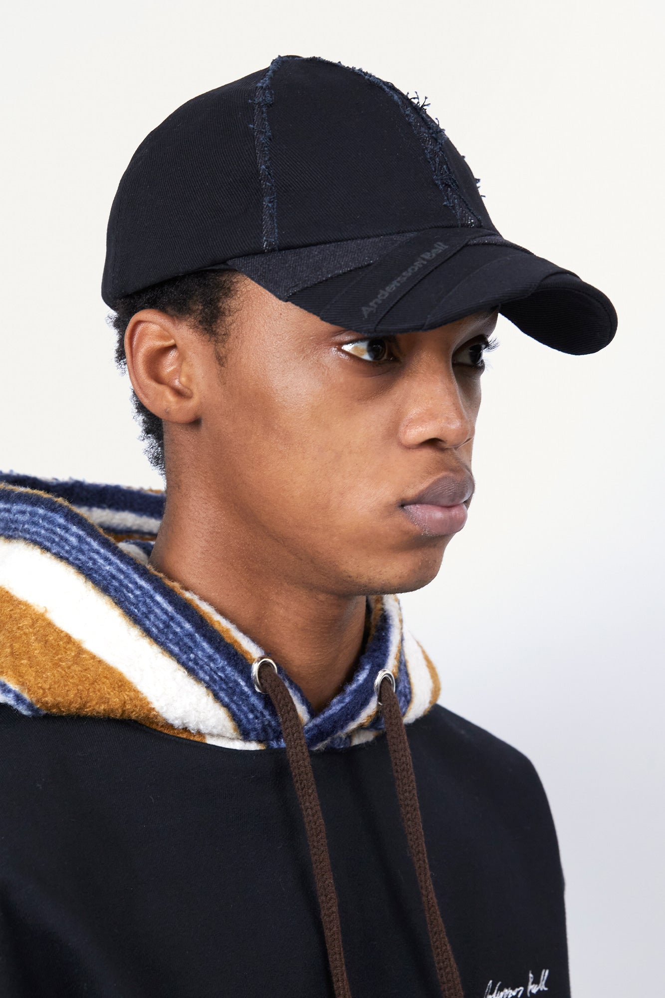 UNISEX LAYERED CAP aaa498u (BLACK/GREY)