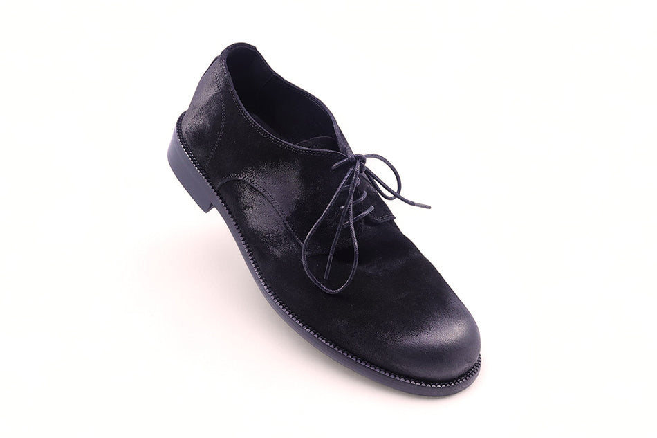 Holly Suede Comfort Derby Shoes Black