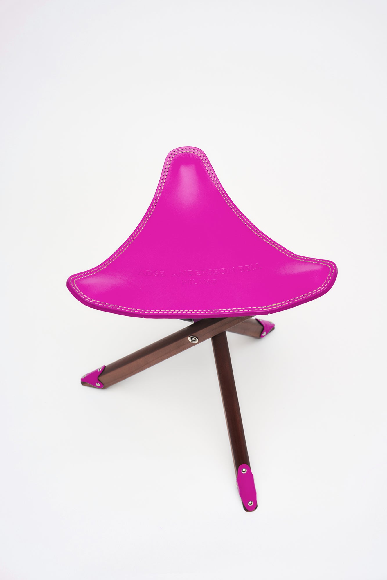 ADSB MILANO LEATHER TRIPOD STOOL aaa426u(PINK)