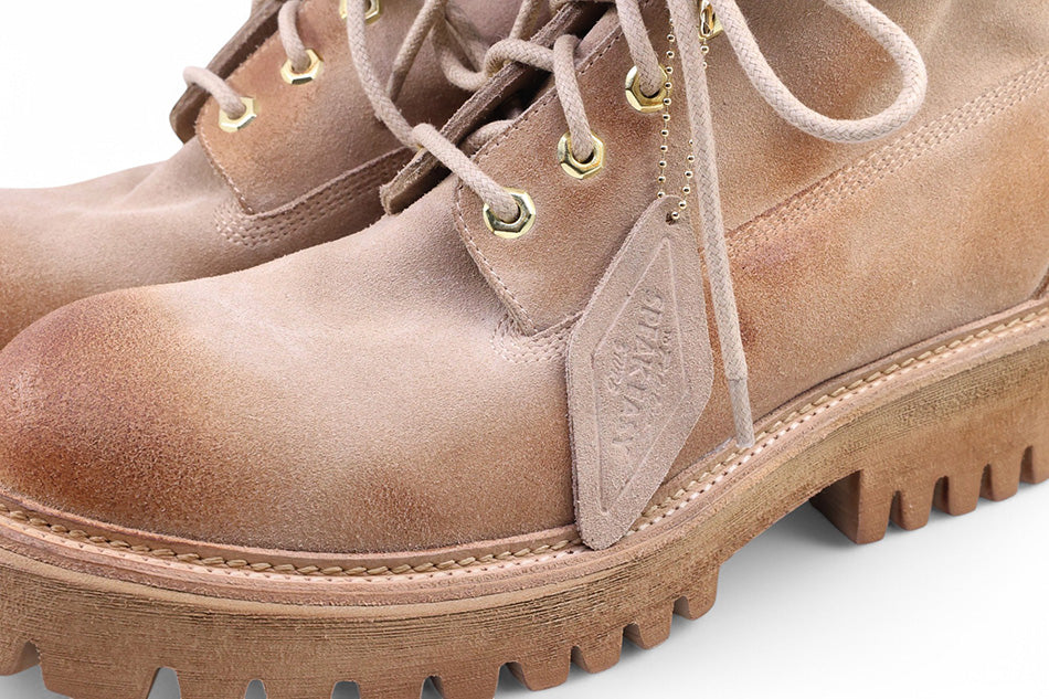 6.5cm 1990 Commando Sole Suede Boots Sand