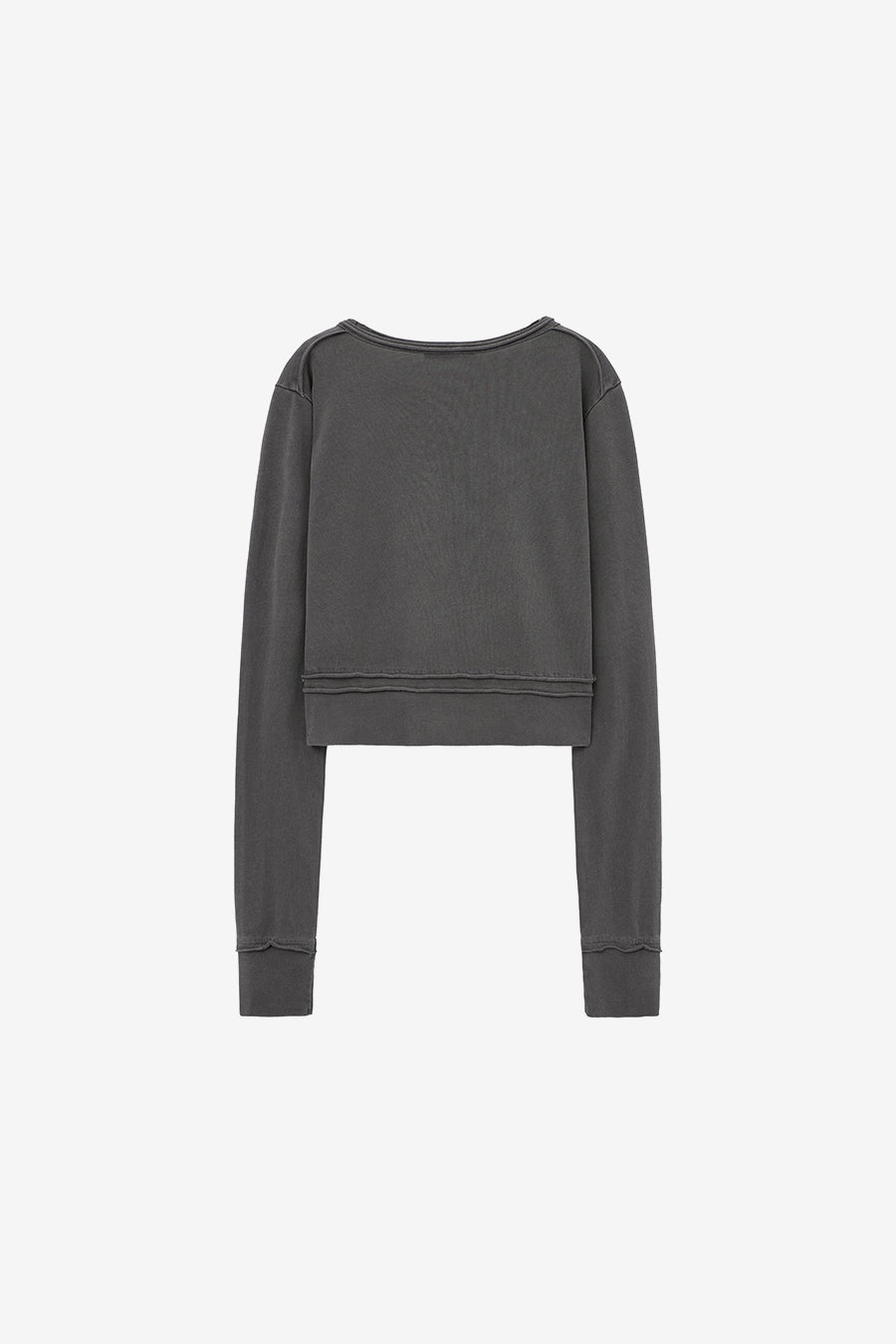 Slim Cutoff Cardigan CHARCOAL