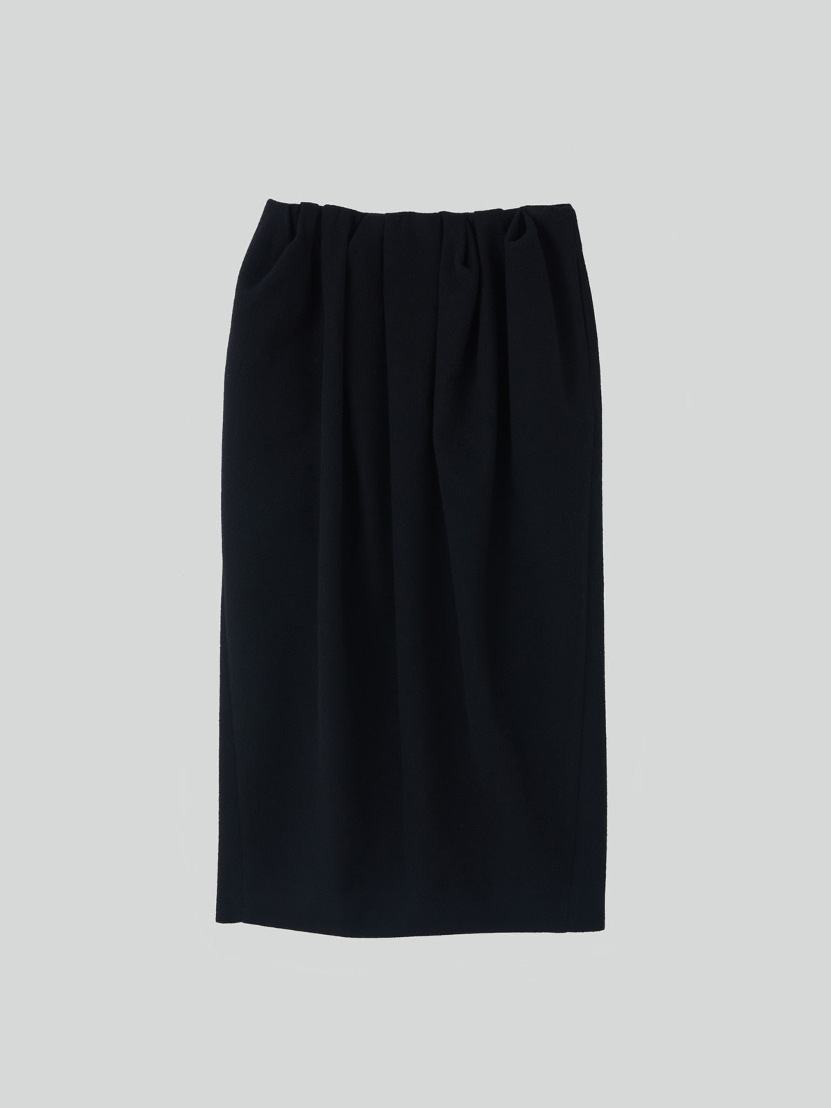 WAIST VOLUME TULIP SKIRT (BLACK)