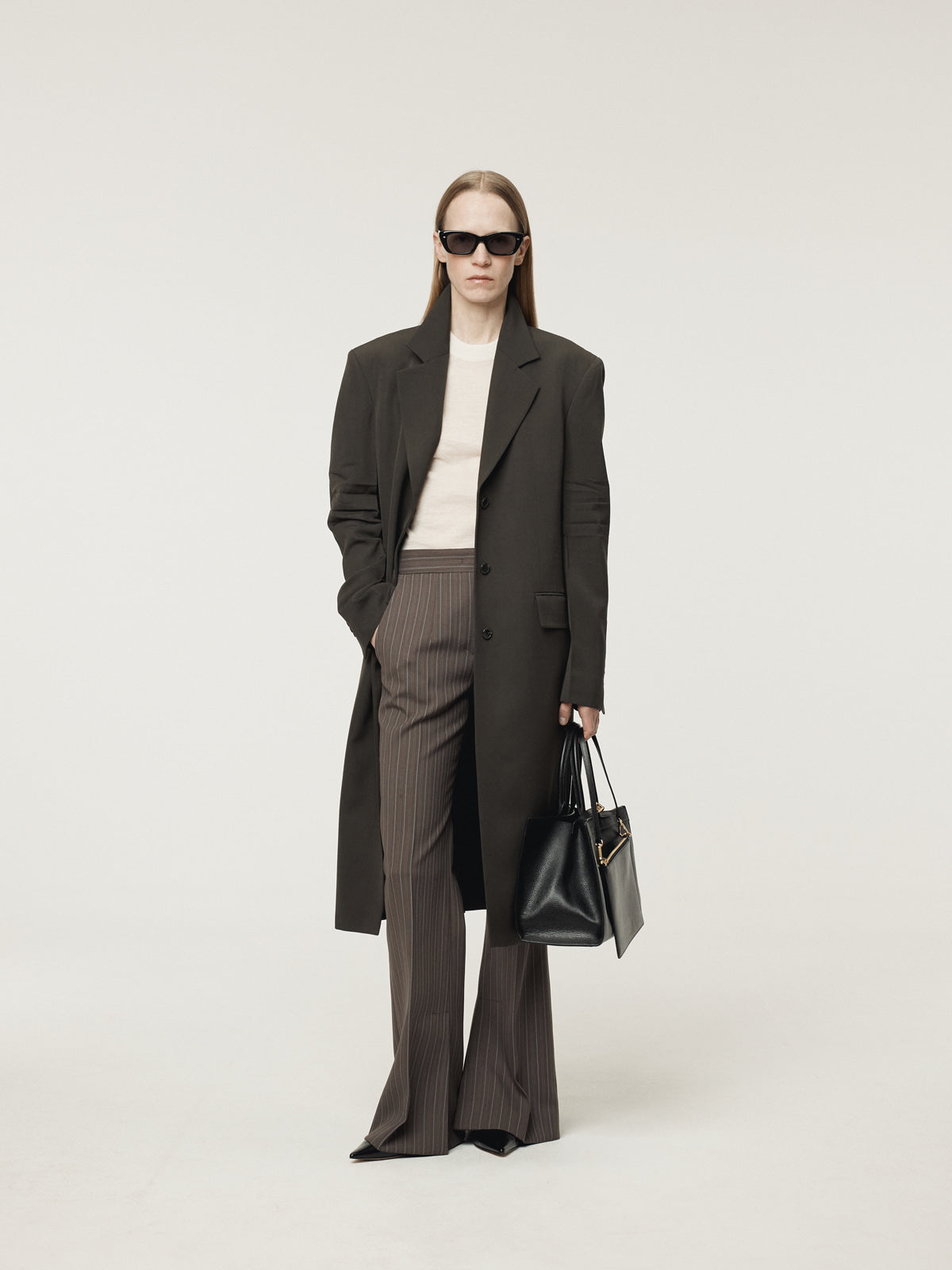 RC SIGNATURE STRIPE FLARE PANTS (SEPIA GREY)