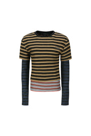 MULTI STRIPE LS T-SHIRTS atb1353w(MULTI)