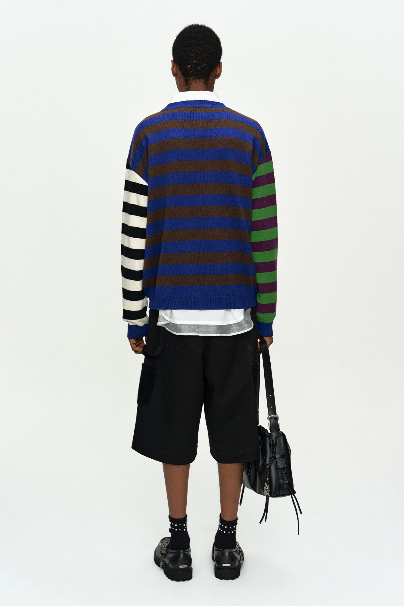 BOY'S HEART MESSAGE CREW-NECK SWEATER atb1453m (BLUE/GREEN)