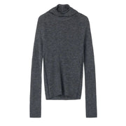 SLIM FIT BALACLAVA KNIT TOP (CHARCOAL GREY)