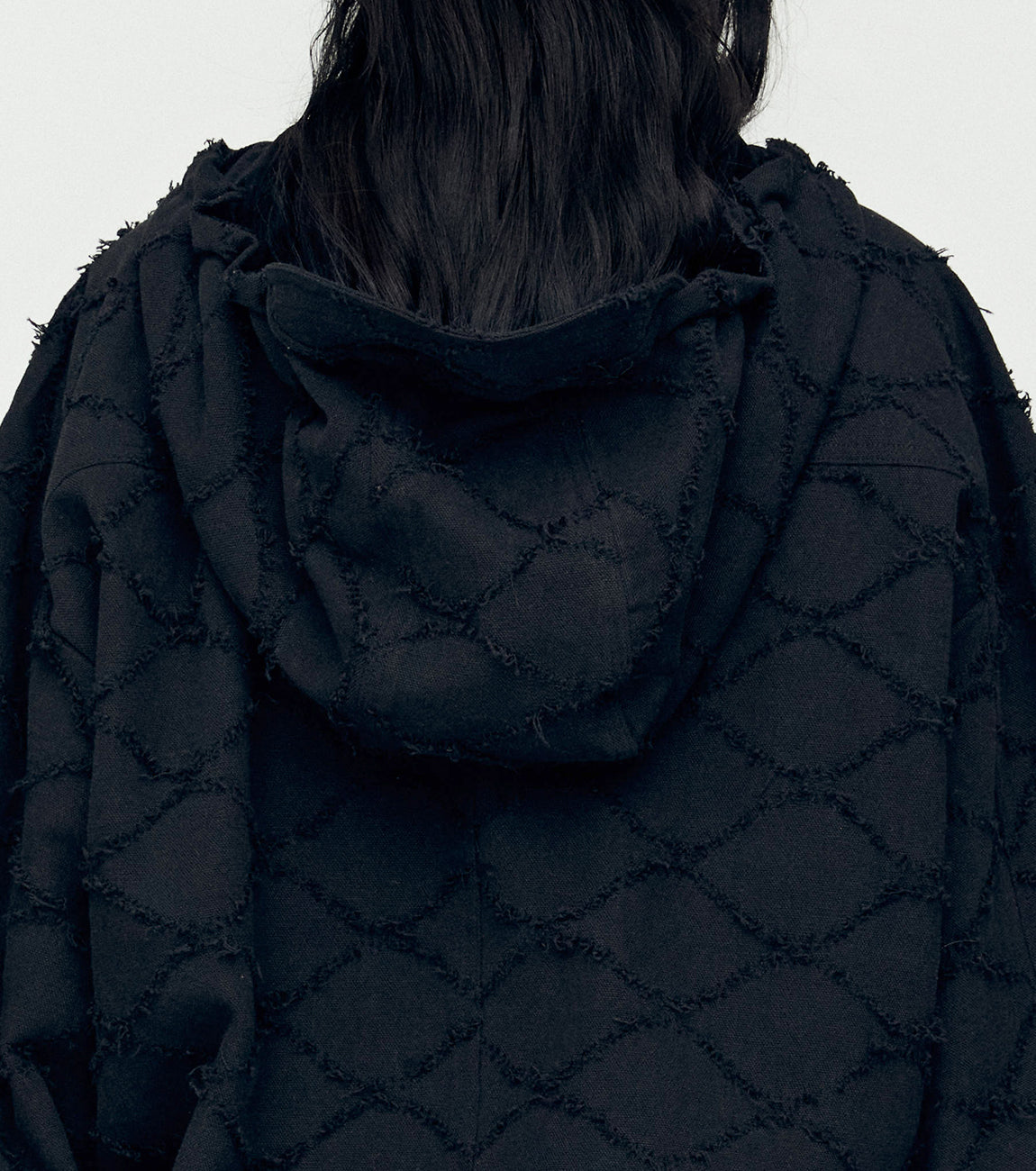 LACE-UP ANORAK HOODIE atb1141m(BLACK)