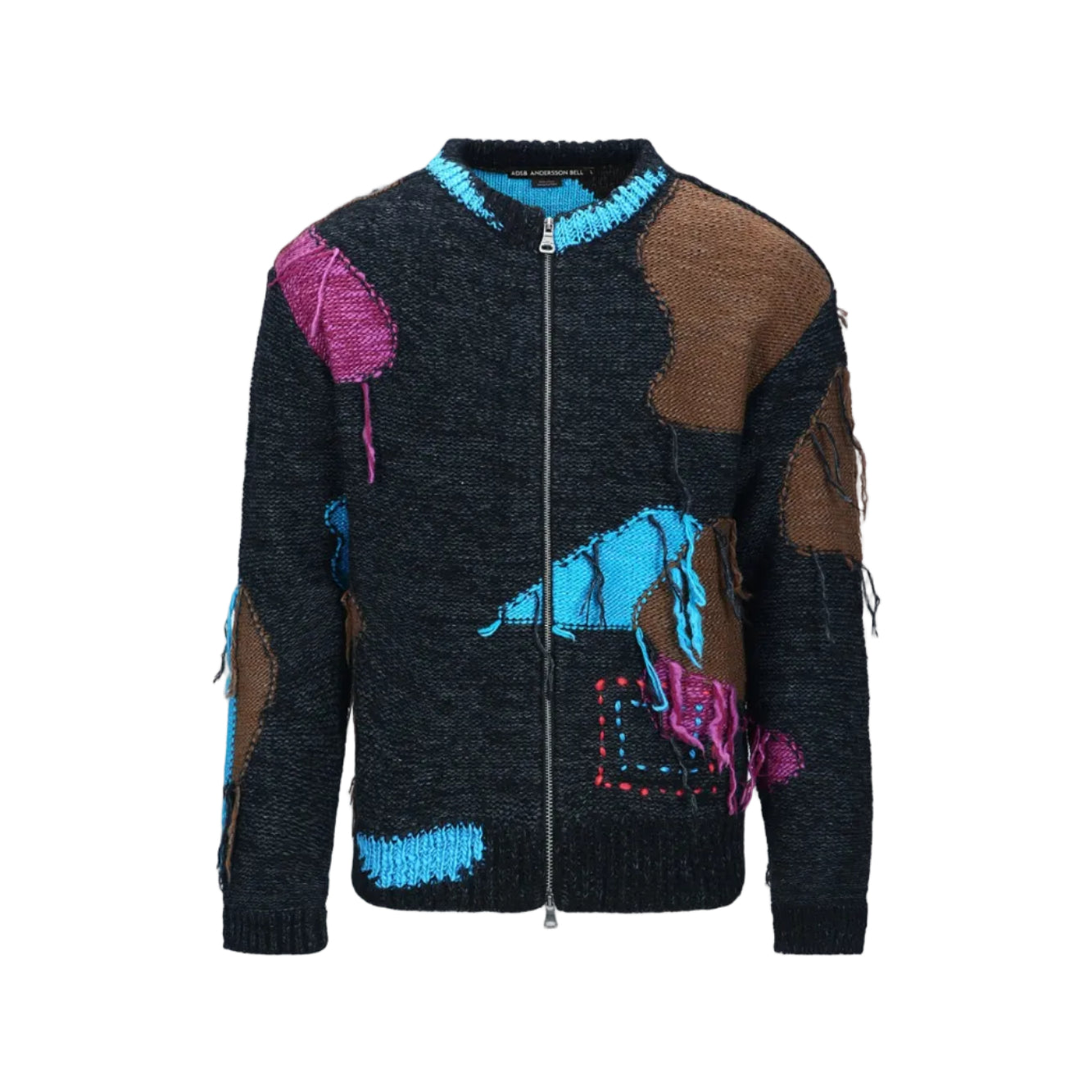 UNISEX INTARISA ZIP-UP CREWNECK SWEATER atb1333u (BLACK)