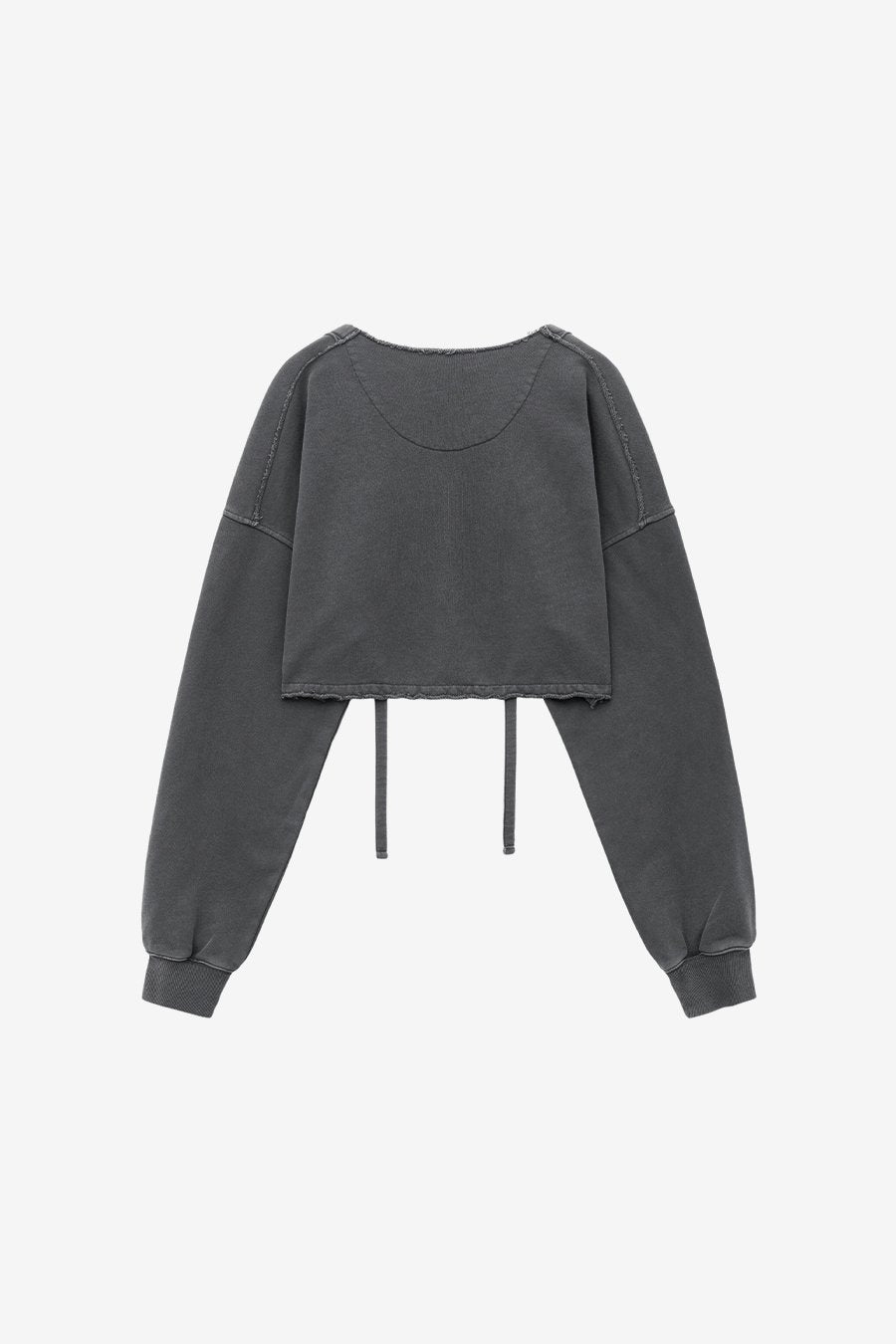 Cutoff Cotton Cardigan CHARCOAL