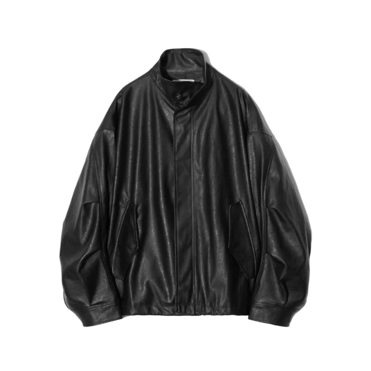 Partimento Leather Field Jacket Black
