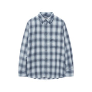 Oversized Check Shirt GREY BLUE