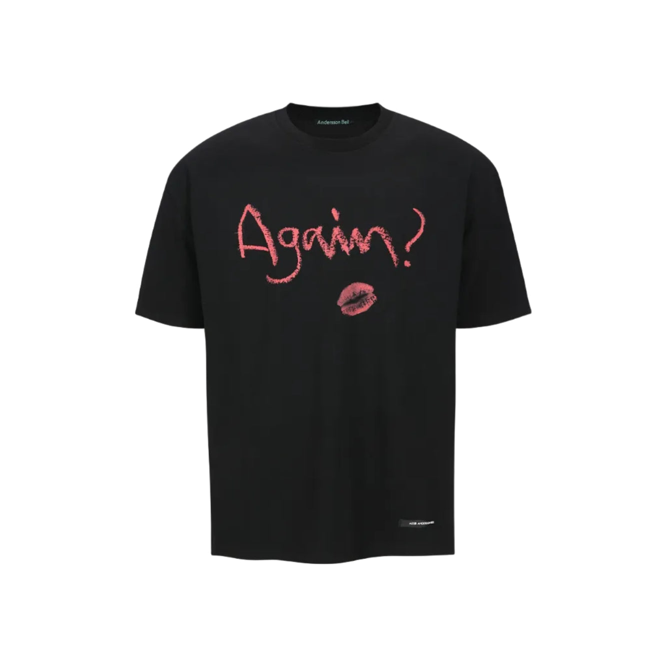 (ESSENTIAL) UNISEX AGAIN LIP T-SHIRT atb1406u (BLACK)