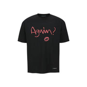 (ESSENTIAL) UNISEX AGAIN LIP T-SHIRT atb1406u (BLACK)