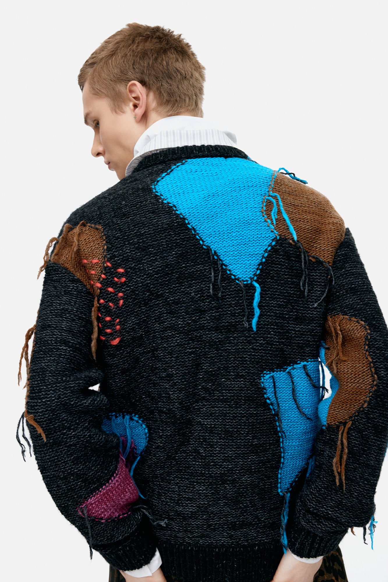 UNISEX INTARISA ZIP-UP CREWNECK SWEATER atb1333u (BLACK)