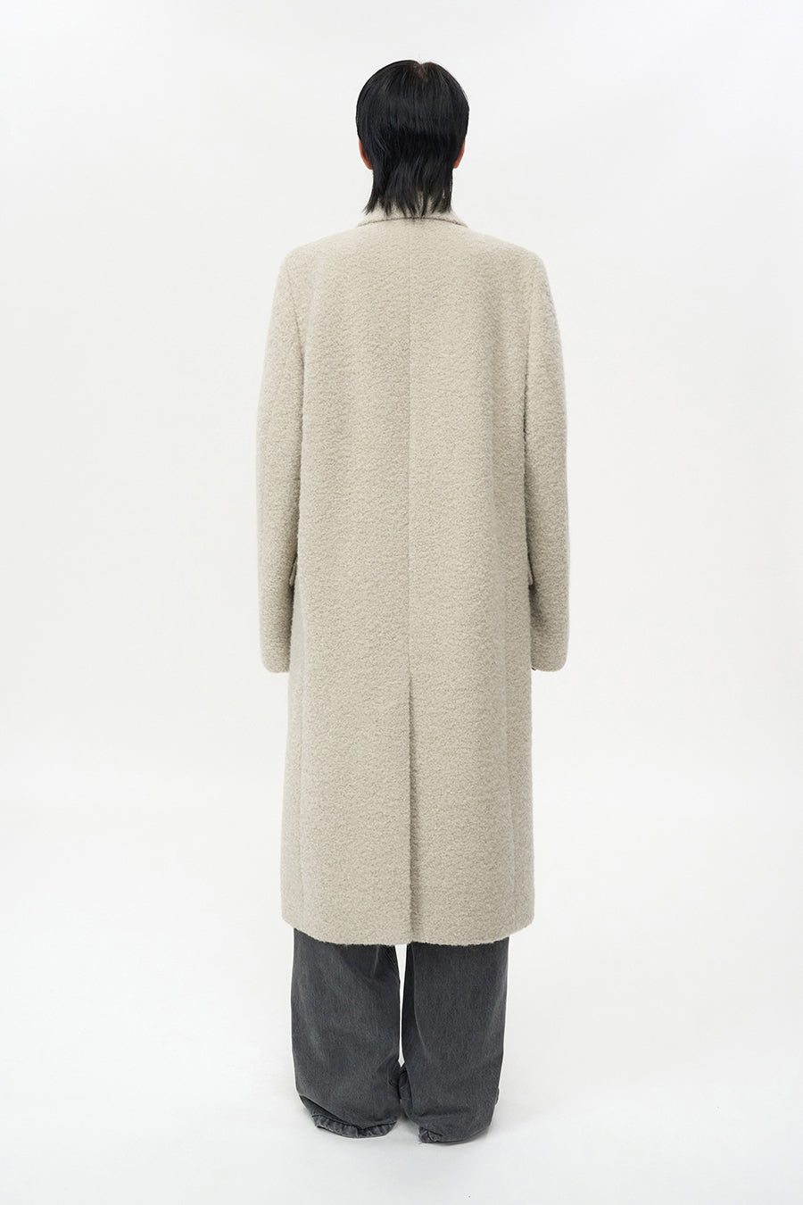 Boucle Alpaca Hair Double Coat ASH BEIGE