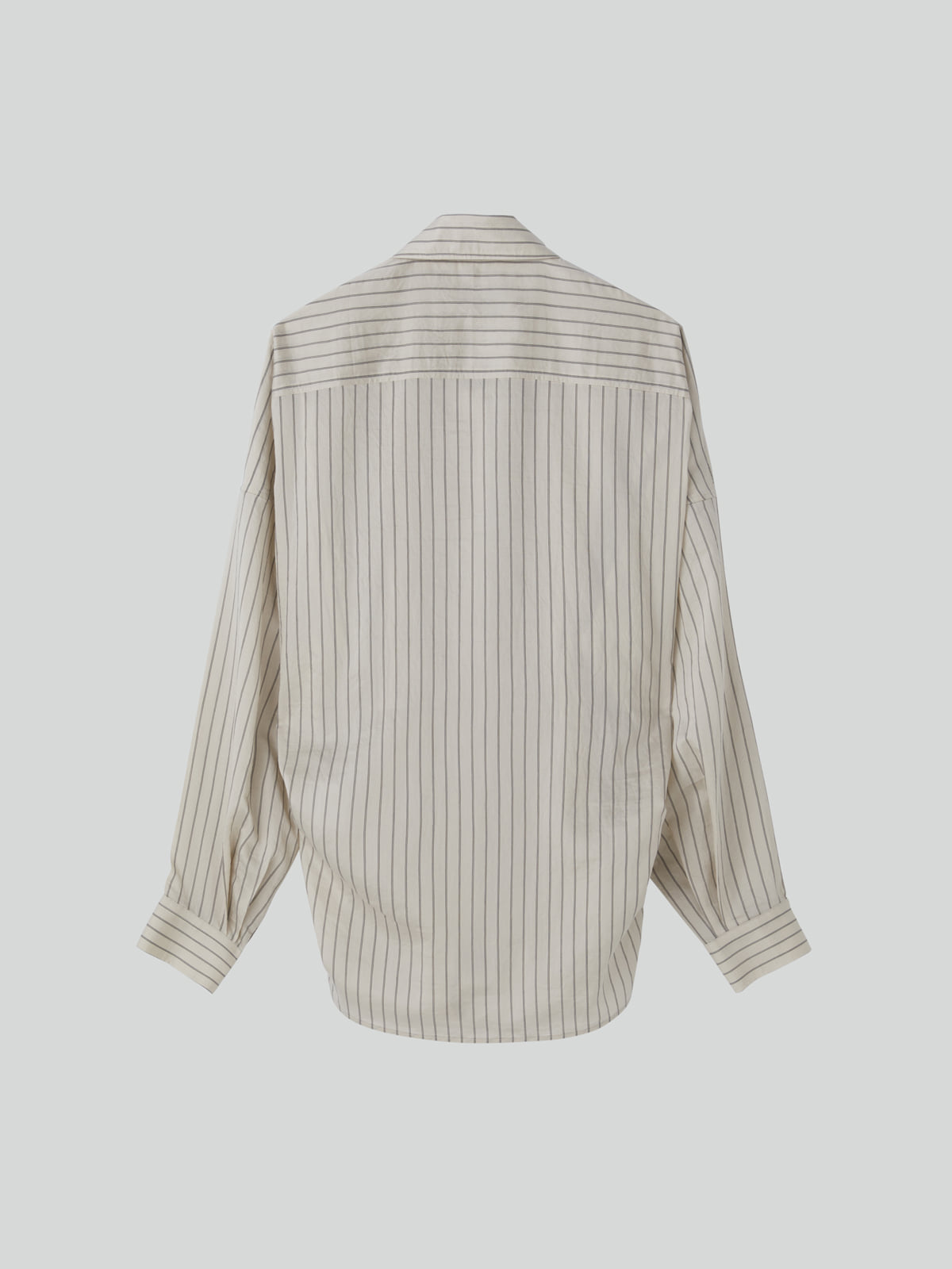 DOUBLE LAYER STRIPE SHIRT (PALE BEIGE)