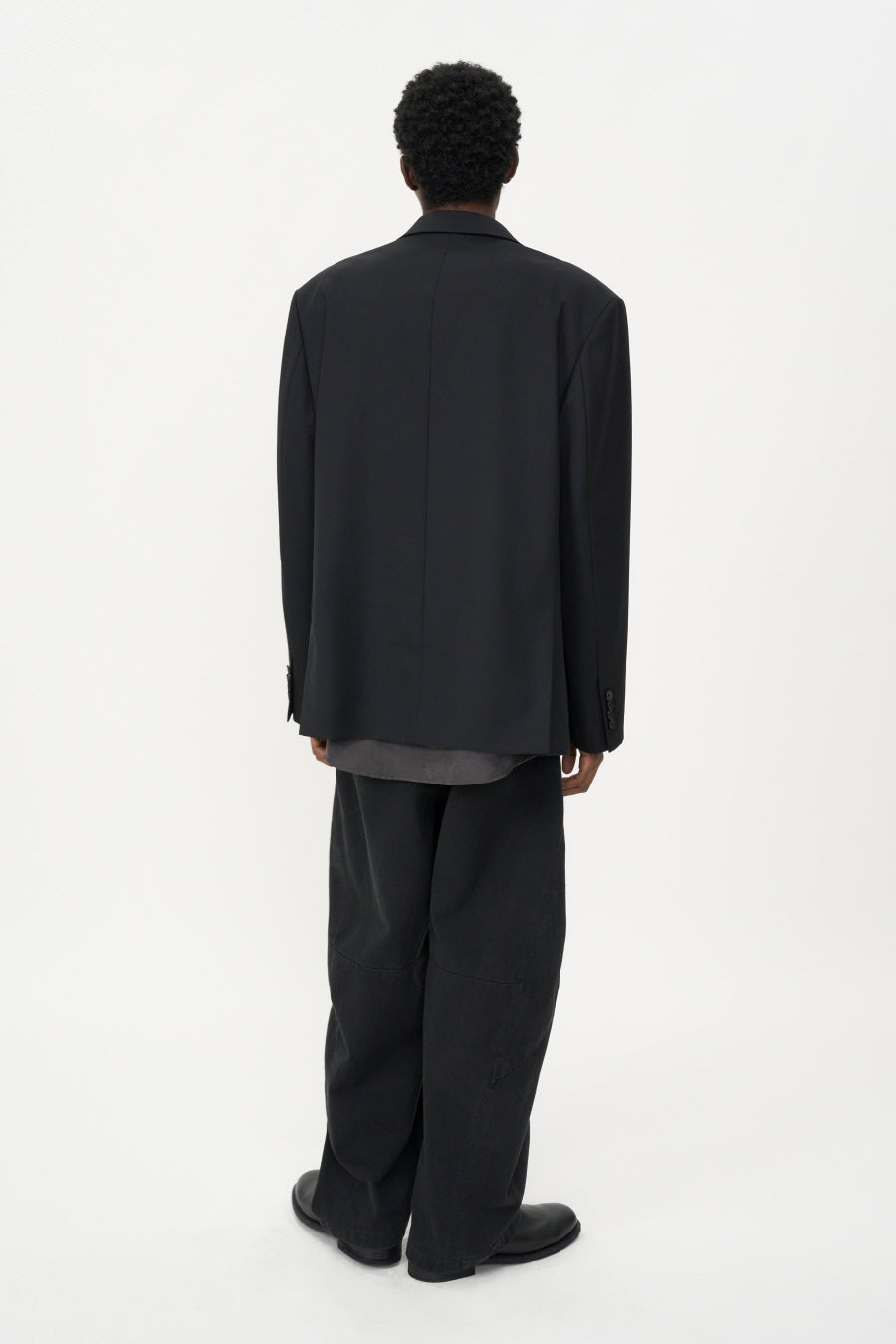 Oversized Wool Blazer BLACK