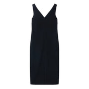FRONT OPEN LONG DRESS (BLACK)