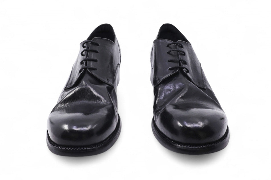 Longville Horsehide Derby Shoes Black