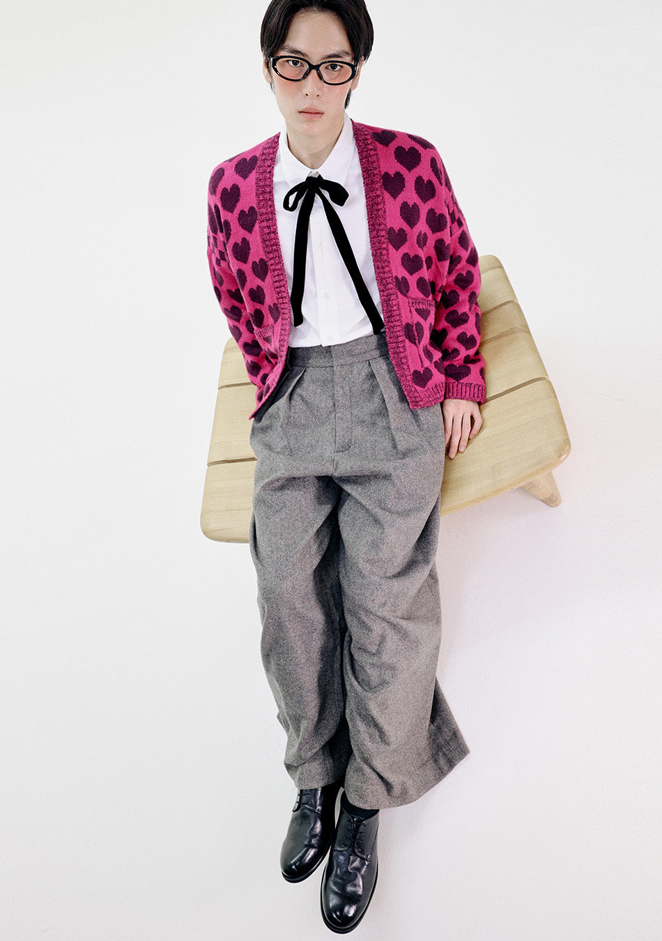 Longville Horsehide Derby Shoes Black