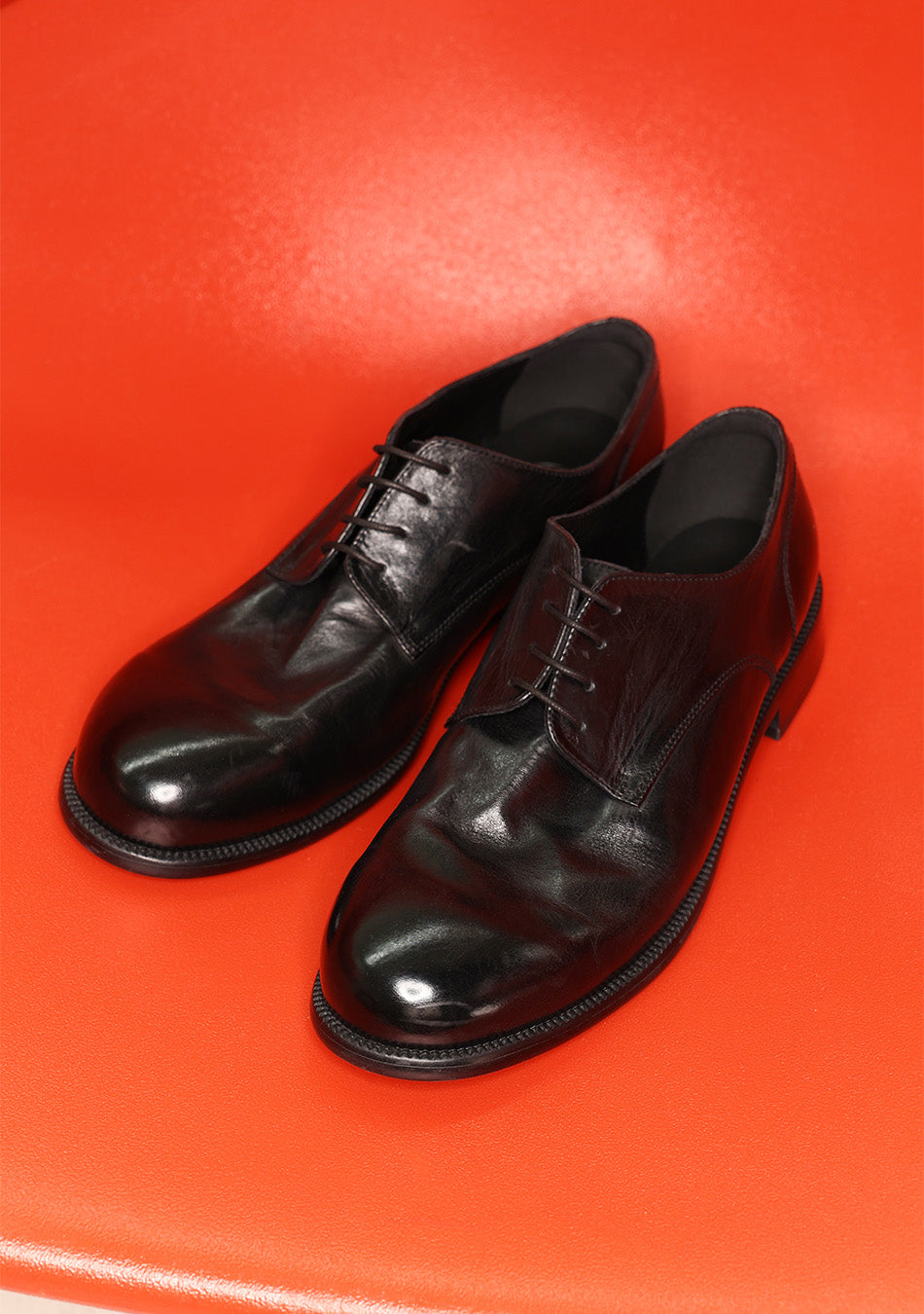 Longville Horsehide Derby Shoes Black