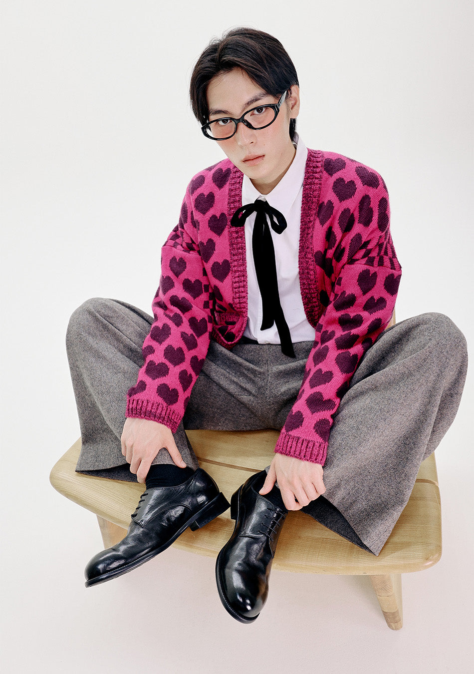 Longville Horsehide Derby Shoes Black