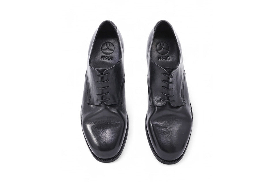 USN 70s Horsehide Derby Shoes Black