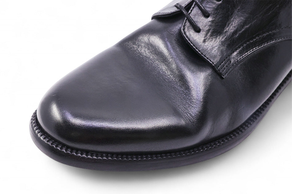 USN 70s Horsehide Derby Shoes Black