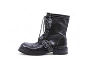 Gellabie x Yase Washing Cow Cap Toe Mid Boots Black