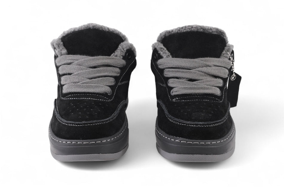 Deck Natural Wool Board Shoes Black