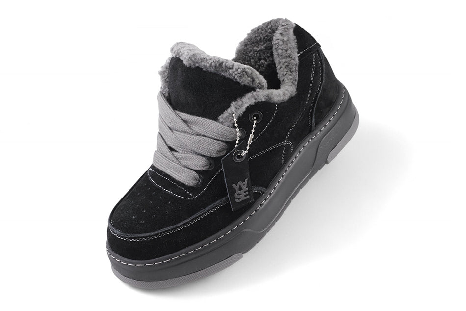 Deck Natural Wool Board Shoes Black