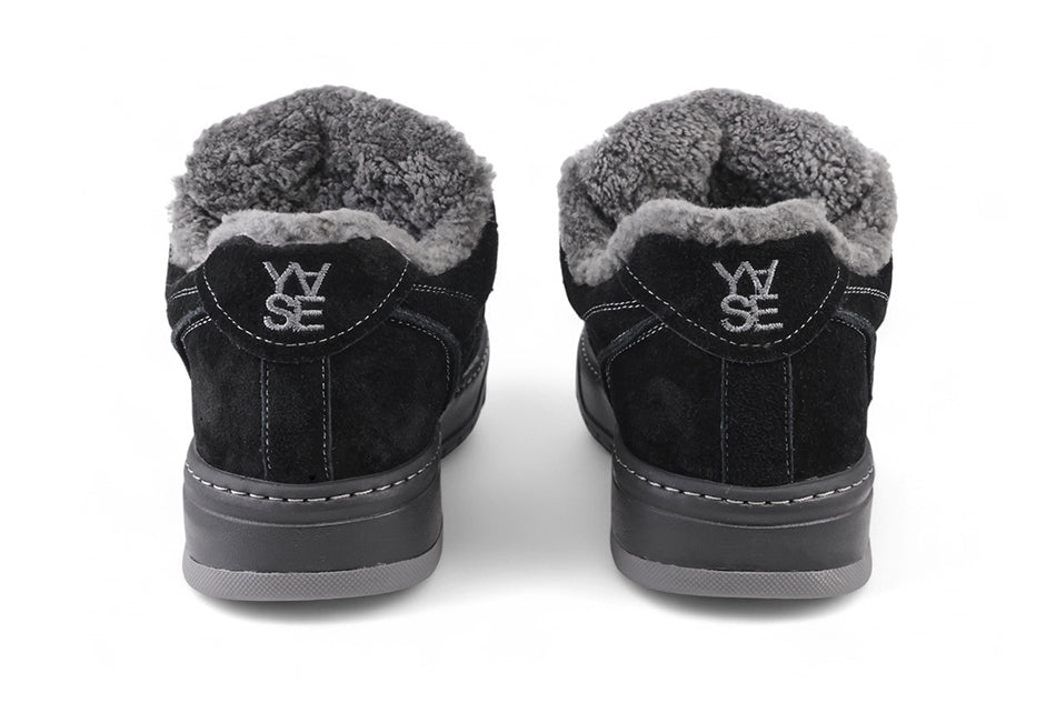 Deck Natural Wool Board Shoes Black