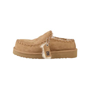 Leatherswing Natural Wool Clog Chestnut