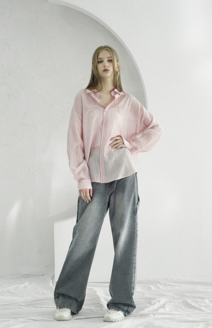 VIVACIOUS Cencel See-Through Classic Shirt - 7COL
