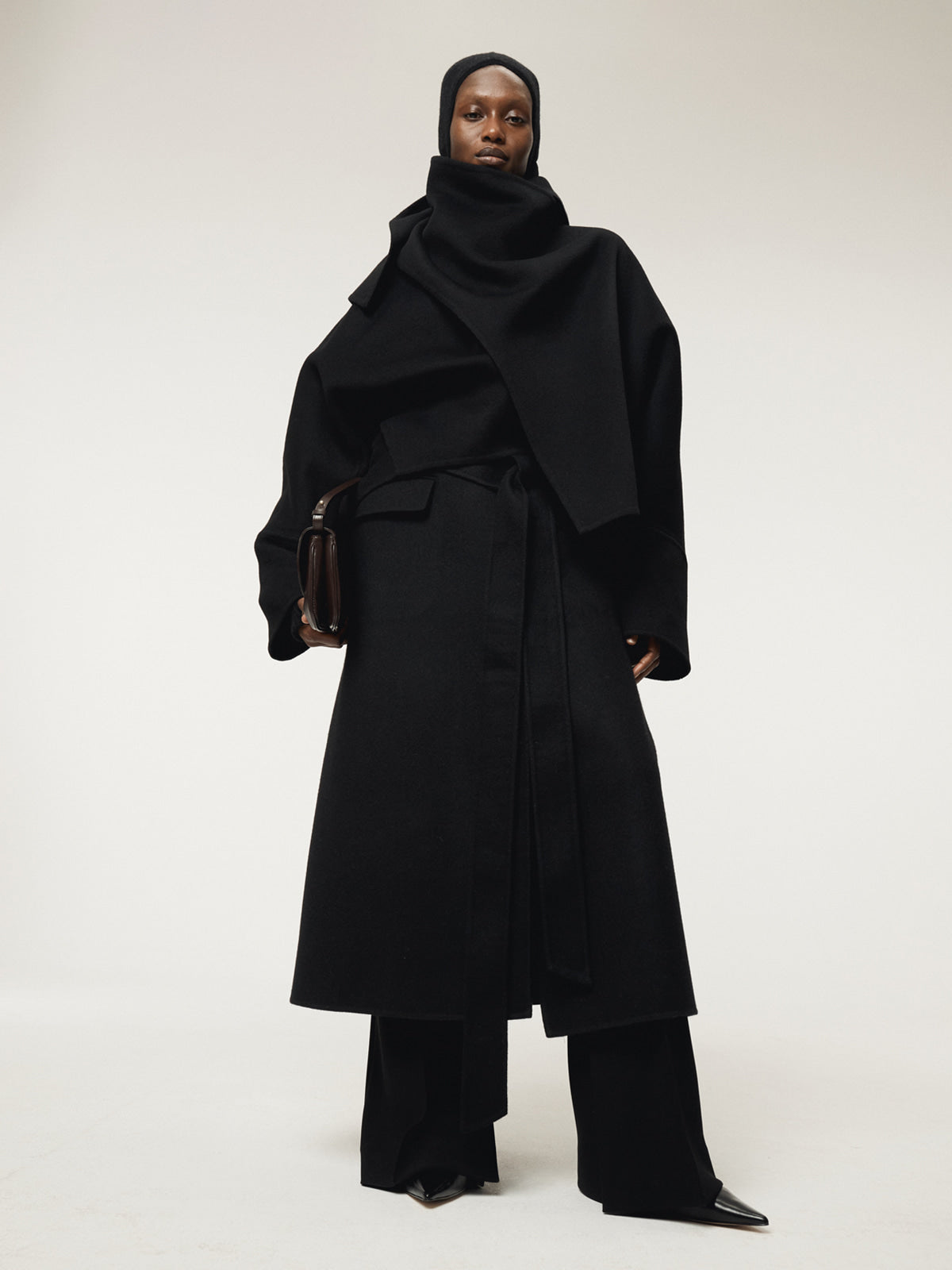 HANDMADE MUFFLER COAT (BLACK)