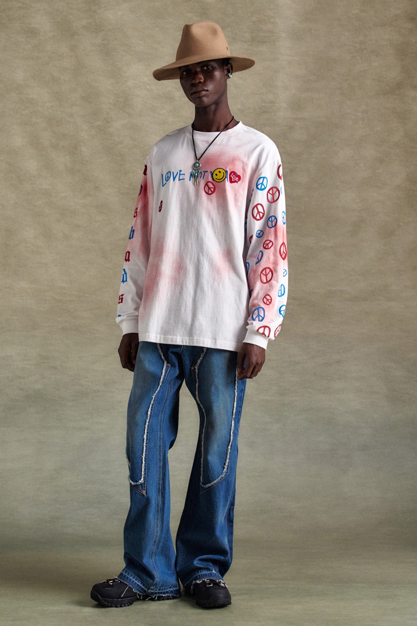 UNISEX LOVE L/S T-SHIRTS atb1254u (WHITE)