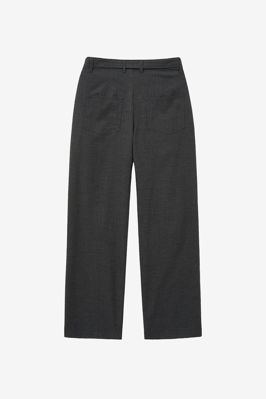 Belted Stripe Pants MELANGE GREY